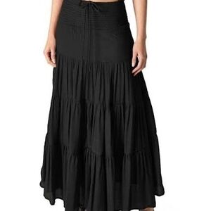 HYFVE Black Tiered Maxi Skirt